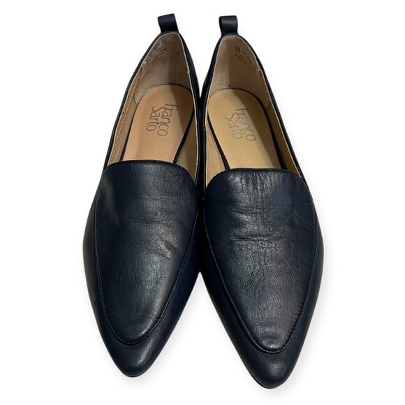 Franco Sarto Black Leather Loafers - Picture 1 of 7